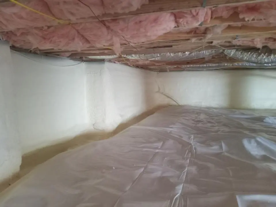 Crawl space encapsulation with closed-cell spray foam for Roof Waterproofing in Oak Creek